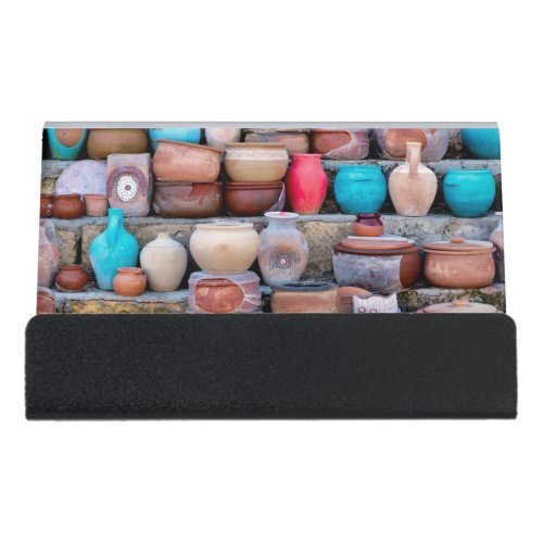 Cappadocian pottery desk business card holder