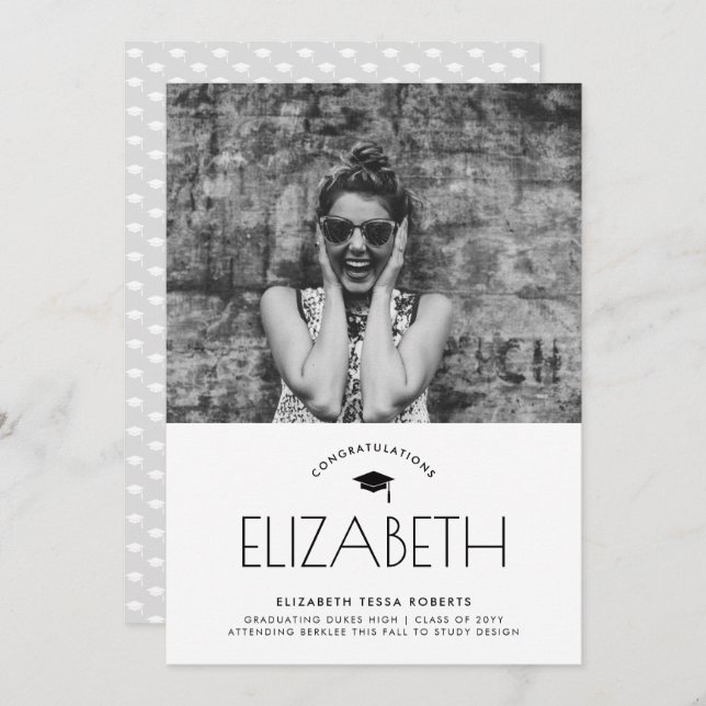 Capped it Graduation Announcement (Front/Back)