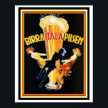 Cappiello Birra Itala Pilsen Poster 16 x 20<br><div class="desc">Leonetto Cappiello vintage advertisement poster for Birra Itala Pilsen. Italian Pilsner Beer.</div>