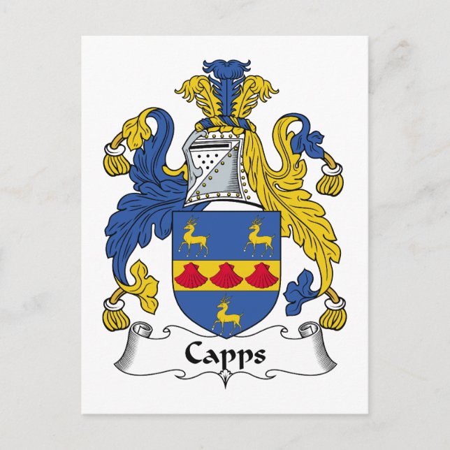 Capps Family Crest Postcard (Front)
