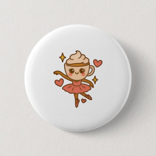 Cappuccina Ballerina Italian ID Button (Front)