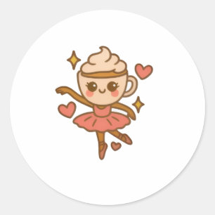 Cappuccina Ballerina Italian ID Classic Round Sticker