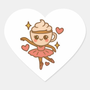 Cappuccina Ballerina Italian ID Heart Sticker