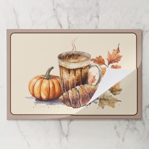 Cappuccino and Croissant Paper Placemat