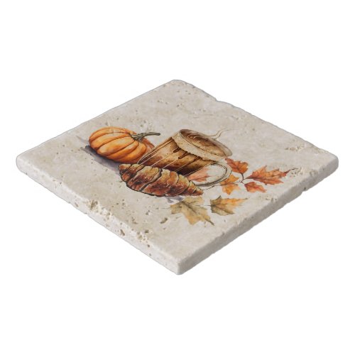 Cappuccino and Croissant Stone Trivet