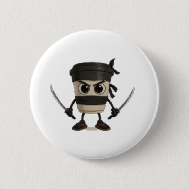 Cappuccino Assassino Funny Italian Button (Front)