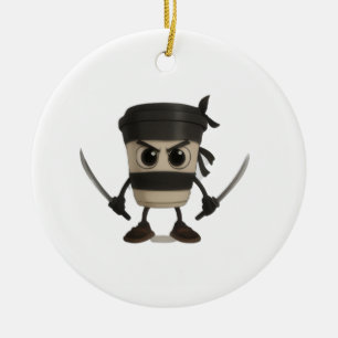 Cappuccino Assassino Funny Italian Ceramic Ornament
