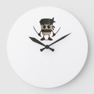 Cappuccino Assassino Funny Italian Large Clock