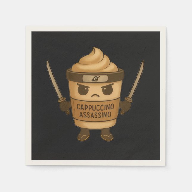 Cappuccino Assassino Italian Napkins (Front)