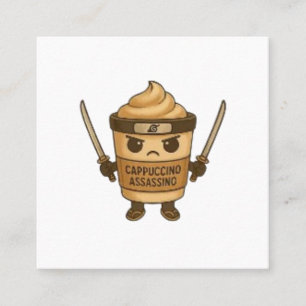Cappuccino Assassino Italian Square Business Card