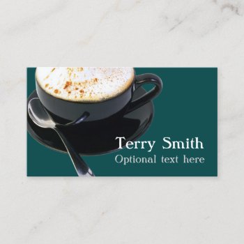 Cappuccino Business Card by NeatBusinessCards at Zazzle