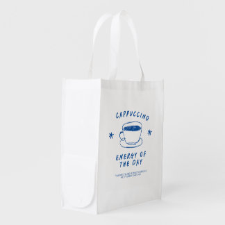 Cappuccino Coffee bag| Funny Coffee Lover Gift Grocery Bag