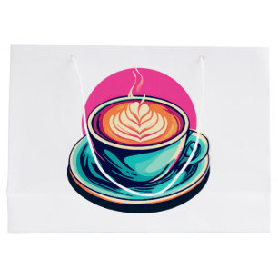 Cappuccino coffee cup large gift bag