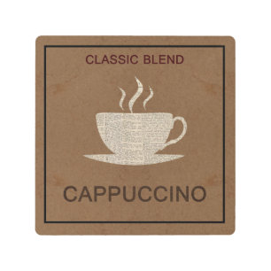 Cappuccino coffee Metal Wall Art