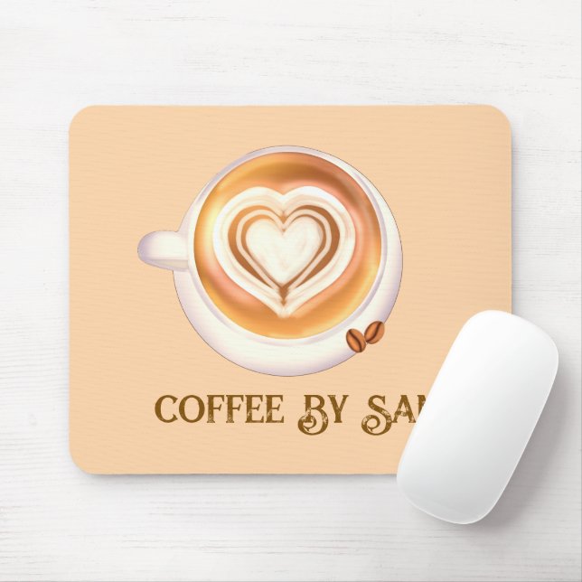 Cappuccino Coffee Mouse Pad (With Mouse)