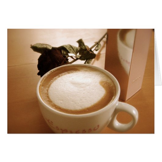 Cappuccino & Enchanted Rose Card (Front Horizontal)