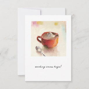 cappuccino in a red cup invitation