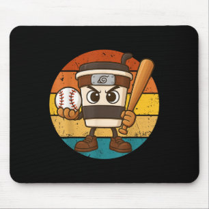 Cappuccino Ino Baseball Cute Italian Brainrot Meme Mouse Pad