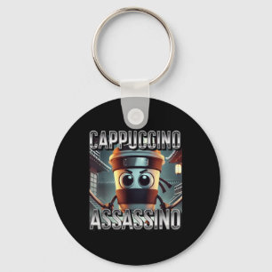 Cappuccino Ino Coffee Lovers Italian Brainrot Meme Keychain