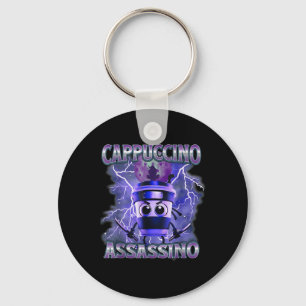 Cappuccino Ino Coffee Lovers Italian Brainrot Meme Keychain