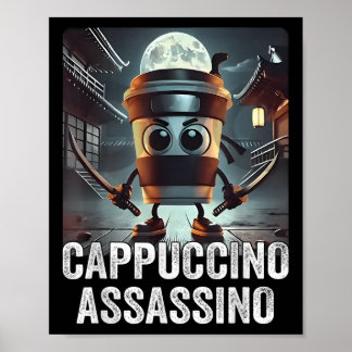 Cappuccino Ino, Italian Brainrot Meme, Espresso Me Poster