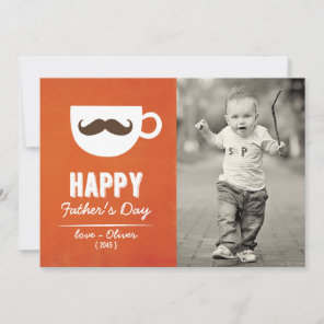 Cappuccino Mustache Happy Father's Day Card