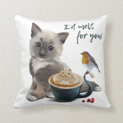 Cappuccino Throw Pillow