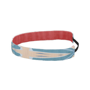 Cappuchino Blues Bold Kaleidoscope Pattern Athletic Headband