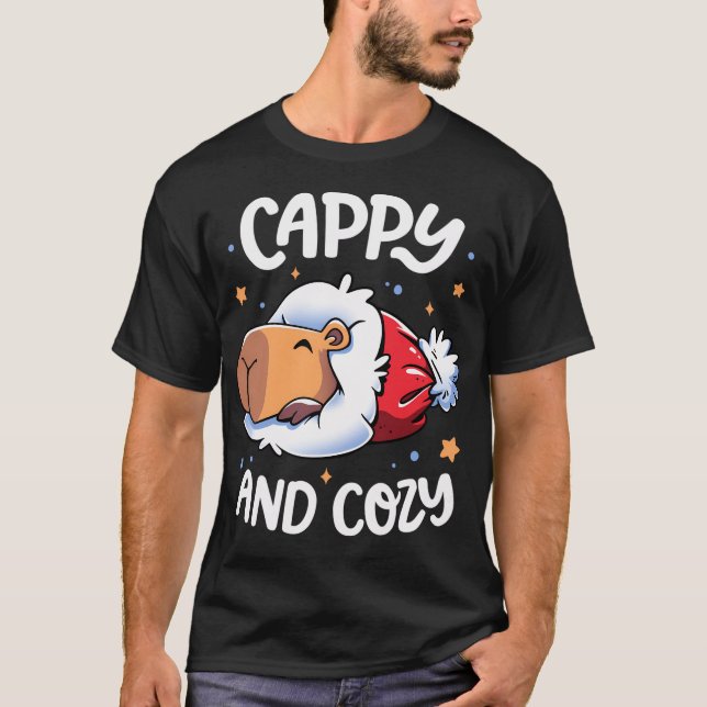 Cappy And Cozy - Capybara Holidays T-Shirt (Front)