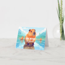 Cappy Birthday - Capybara Birthday Card