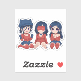 Cappy Mita Sleepy Mita Kind Mita Chibi Cute Anime Sticker