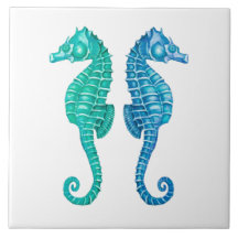 Capr Seahorse Reflect Ceramic Tile