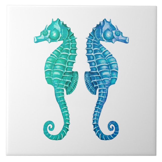 Capr Seahorse Reflect Ceramic Tile (Front)