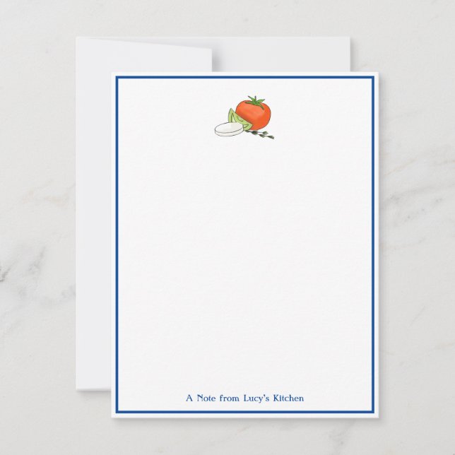 Caprese Italian Chef’s Note Stationery (Front)
