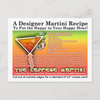 Caprese Martini Recipe Postcard