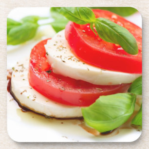 Caprese Salad. Tomato and Mozzarella slices Beverage Coaster