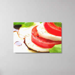 Caprese Salad. Tomato and Mozzarella slices Canvas Print