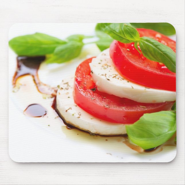 Caprese Salad. Tomato and Mozzarella slices Mouse Pad (Front)