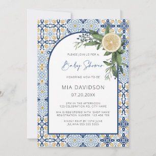 Capri Baby Shower Theme Lemon Italian Baby Shower Invitation