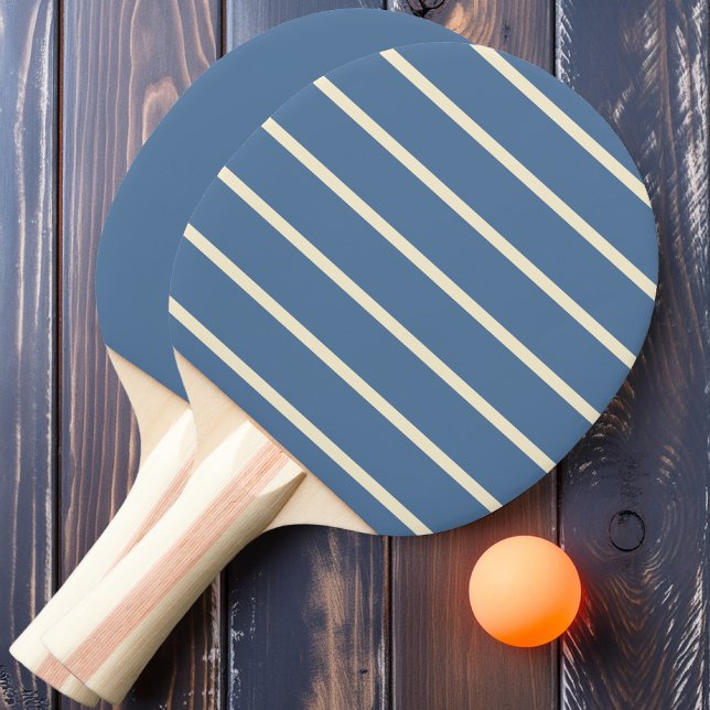 Capri Blue Striped and Solid Ping Pong Paddle (Creator Uploaded)