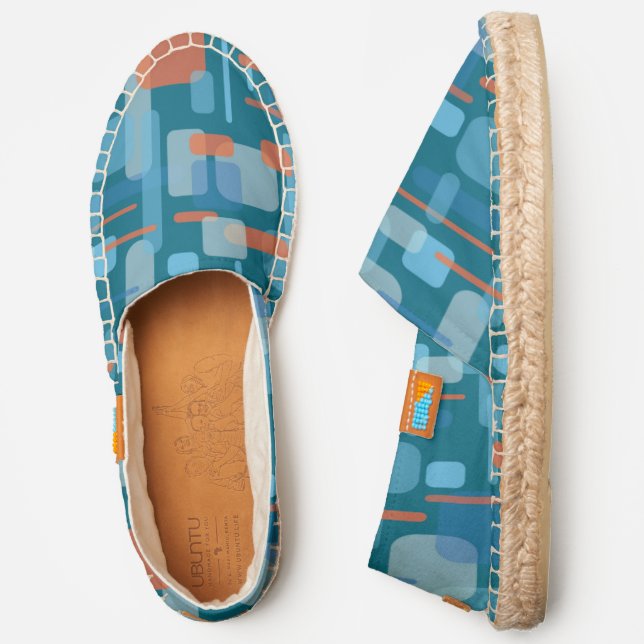 Capri Cool | Modern Geometric Pattern Espadrilles (Side)