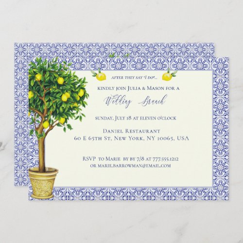 Capri  Elegant Wedding Brunch Invitation