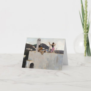 Capri Girl on a Rooftop by John Singer Sargent Thank You Card