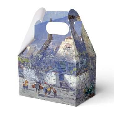 Capri Island Italy Flowers Blue Favor Box Capri Island Italy Flowers Blue Favor Box