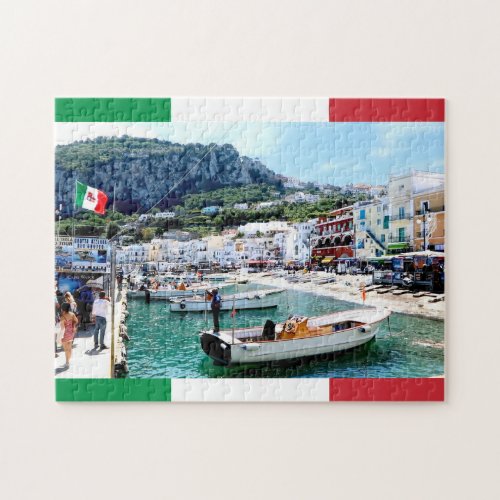 Capri Island Marina Grande South Italy harbor Jigsaw Puzzle