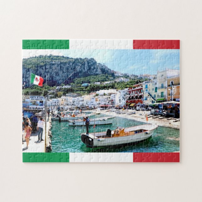 Capri Island Marina Grande, South Italy harbor Jigsaw Puzzle (Horizontal)