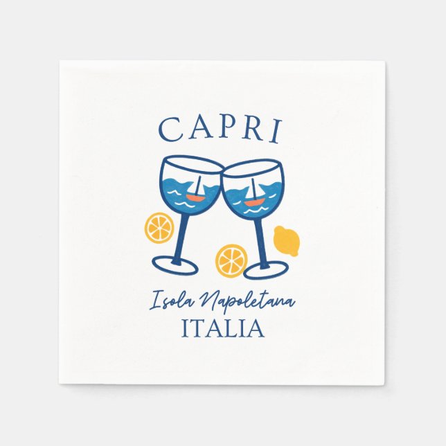 Capri Italy Party Napkins (Front)
