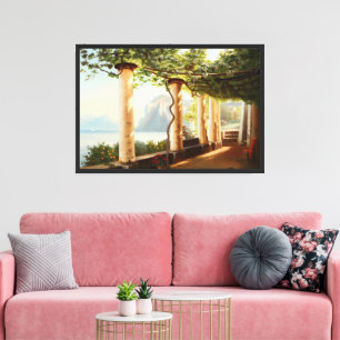 Capri Italy Pergola Mediterranean Art Canvas Print