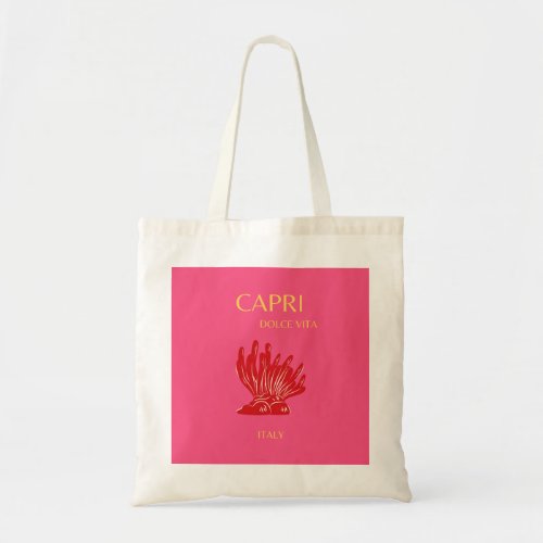 Capri Italy Pink Tote Bag