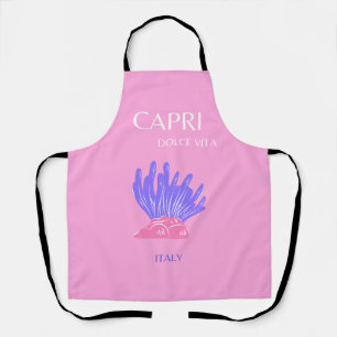 Capri, Italy, Preppy, Pink Apron